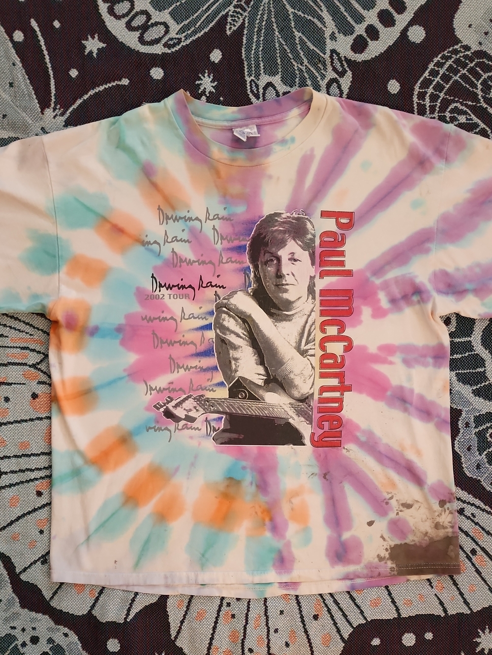 Tie-Dye 2002 Vintage Paul McCartney Tour Tee – Size XL